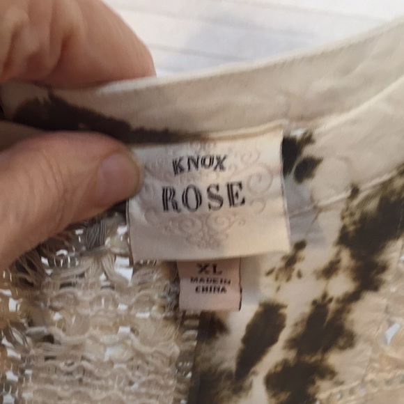 NWT Hand Dyed knox Rose Green & Ivory Top - Picture 8 of 10